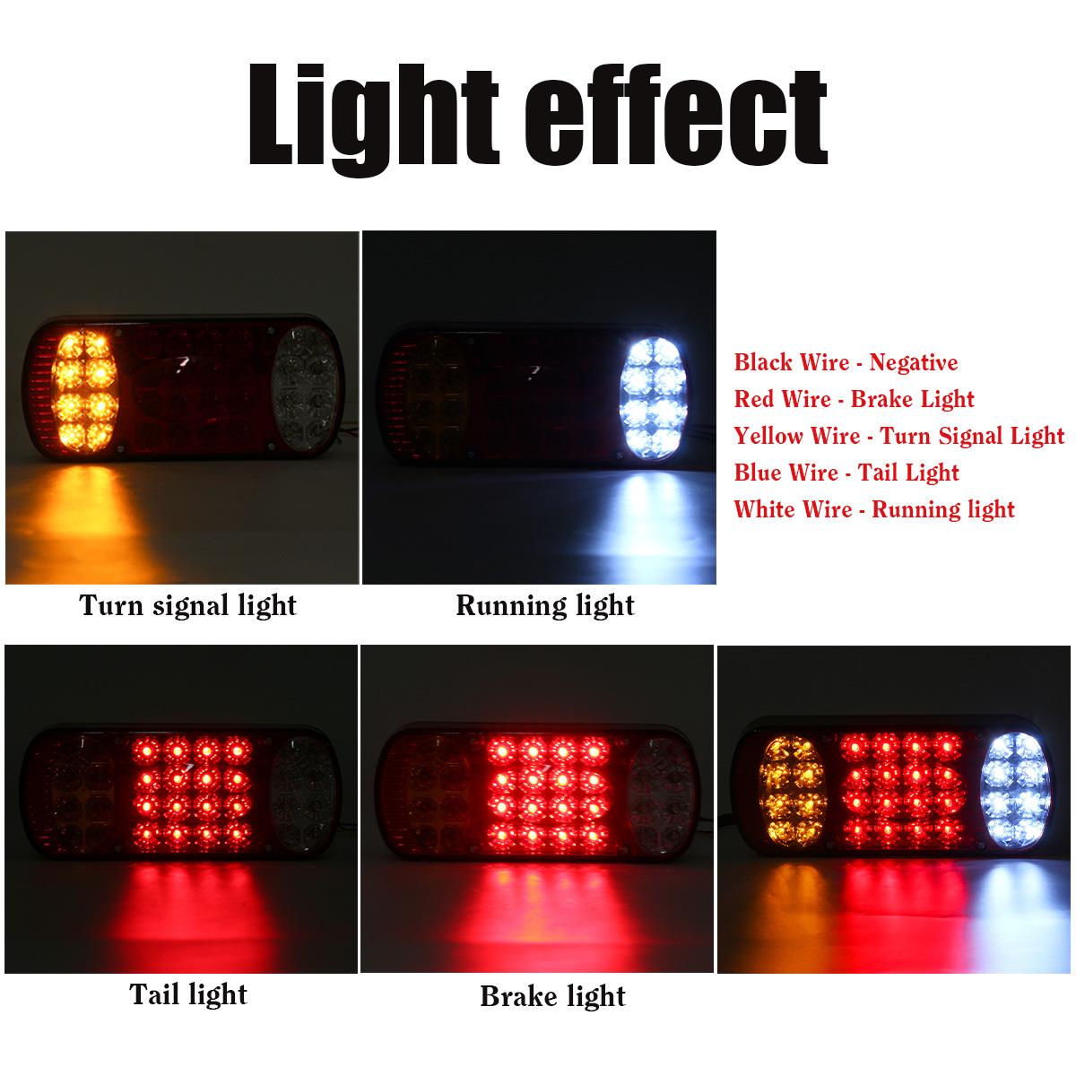 2 Stuks 12V 32 Led Auto Vrachtwagen Achterlicht Achterlicht Achter Stop Remlicht Signaal Lamp Indicator Voor Trailer vrachtwagen Vrachtwagen Caravans Van