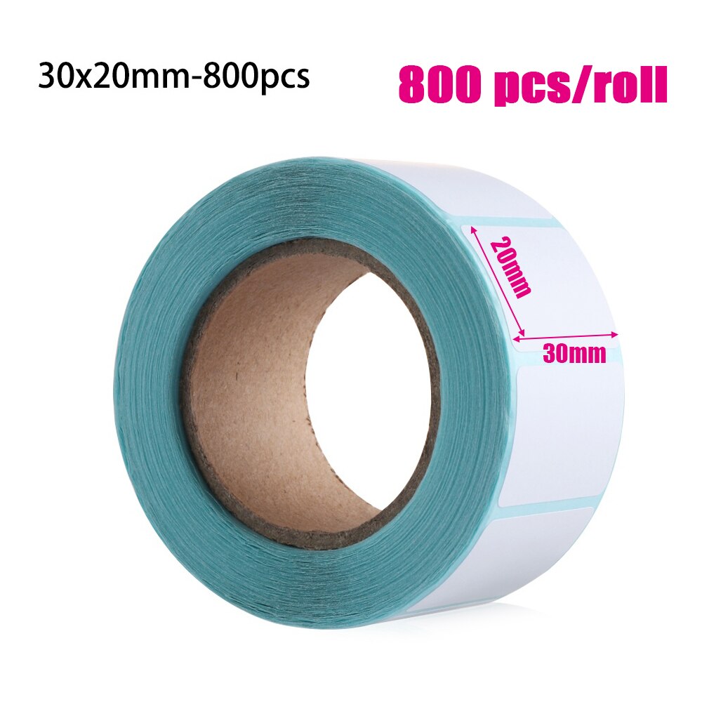 1 rolle Klebe Thermische Etikett Aufkleber Supermarkt Preis Leere Direkt Druck Papier Wasserdicht Paket Schild Druck Liefert: 30x20mm 800Stck