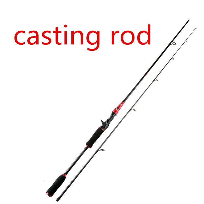 1.8m 2.1m 2 s spinning onki viehe wt .5-30g siima wt .8-16lb heittopyörä uistevavoille: Viininpunainen / 2.1m