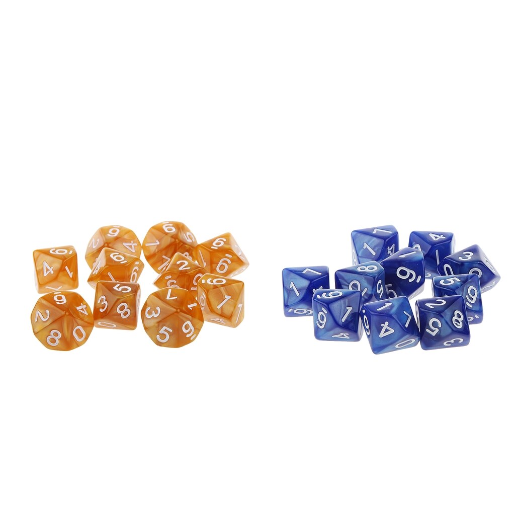 20 stuks  d10 acryl dobbelstenen 22mm tafelkaartspel rekwisieten voor