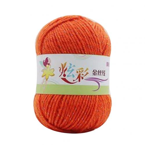 4 Strands Soft Knitting Crochet Thread Hand Woolen Yarn DIY Apparel Sewing Accessories: Orange Red
