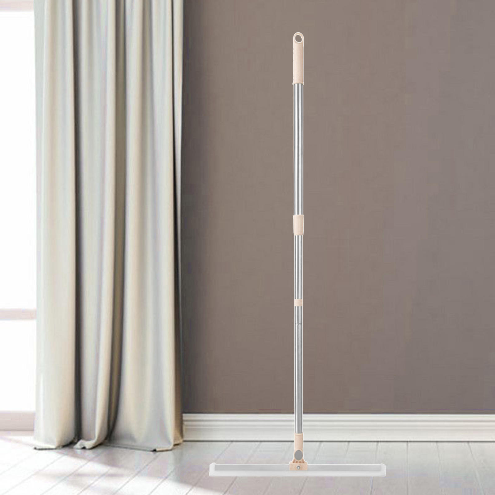 Heavy Duty Floor Scrubber Squeegee Handle Pet Hair Glass Tile Water Scrub Brush Cleaning Window Cleaner Tool