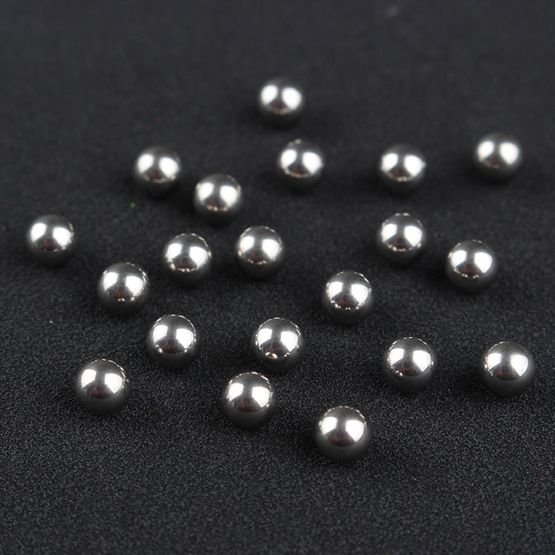 20 stk neglelak blande røre bolde værktøj 5mm rustfri stål perler til glitrende negle kunst lak lak balance værktøjer