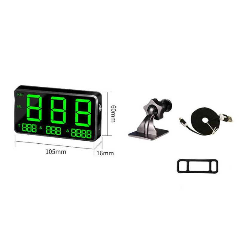 C80 Auto Hud Display Head-Up Display Gps Snelheidsmeter Display Speed Display Snelheidsoverschrijding Alarm Systeem Auto Display Speeding alarm