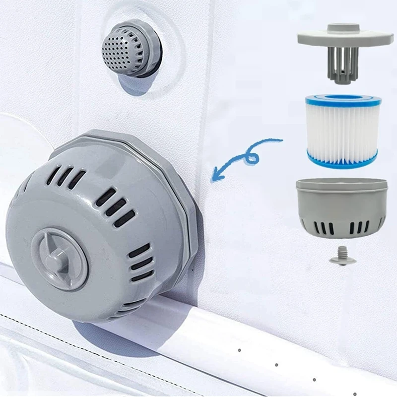 1/2/4 Stück Ersatz-Schwimmbadfilter für Bestway Flowclear Größe VI SI Filterkartusche Lay-Z-Spa – Miami Vegas Palm Spring: Gold