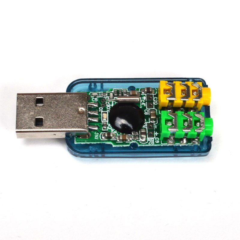 1 pc USB Sound Card External 5.1-Channel w/3.5mm Headphone and Microphone Jack Interface,Computer Stereo Mic Audio USB Converter
