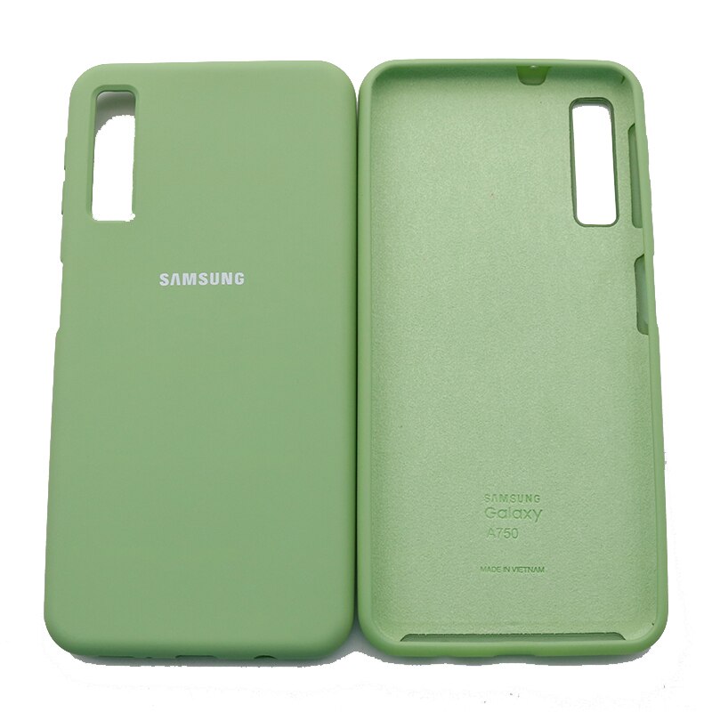 Original Samsung A7 A750 Liquid Silicone Soft Protection Back Case Soft TPU Cover For Galaxy A 7 A750F SM-A750F