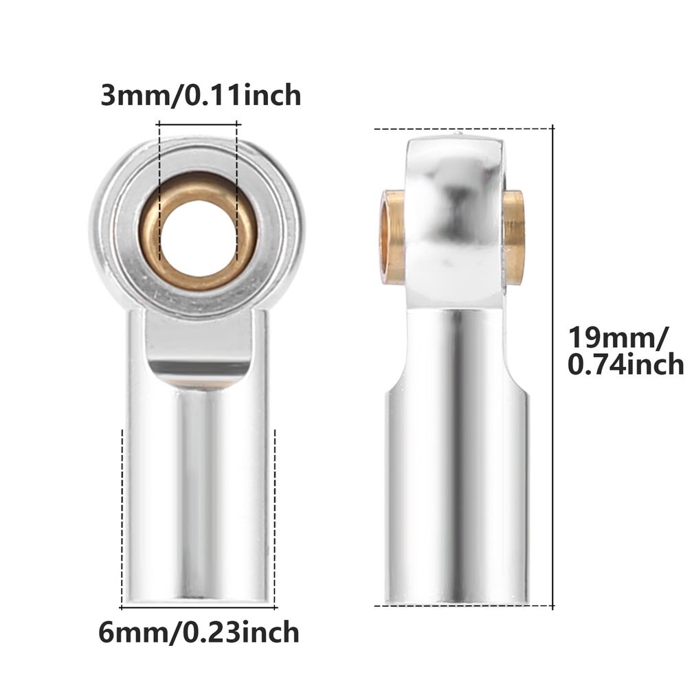 10 stück  m3 metall-spurstangenkopf-kugelgelenke für 1/10 rc- pkw-raupen-axial-  d90 d110 rc- pkw-ersatzteile auto-diy
