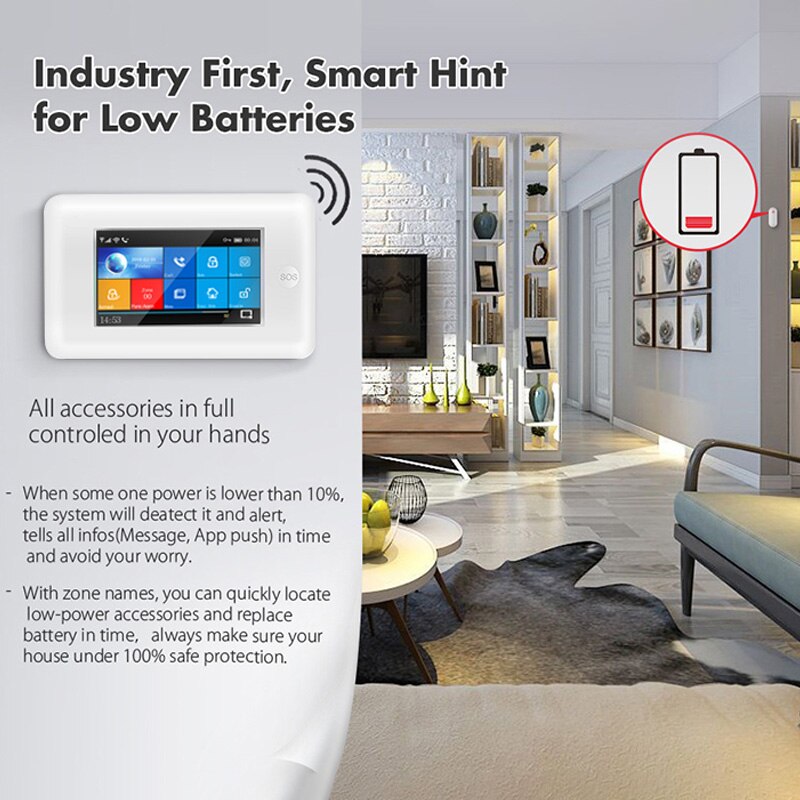 PG106 WIFI+GSM GPRS Wireless Home Security Burglar Alarm System APP Remote Control Alarm for Android and IOS EU Plug