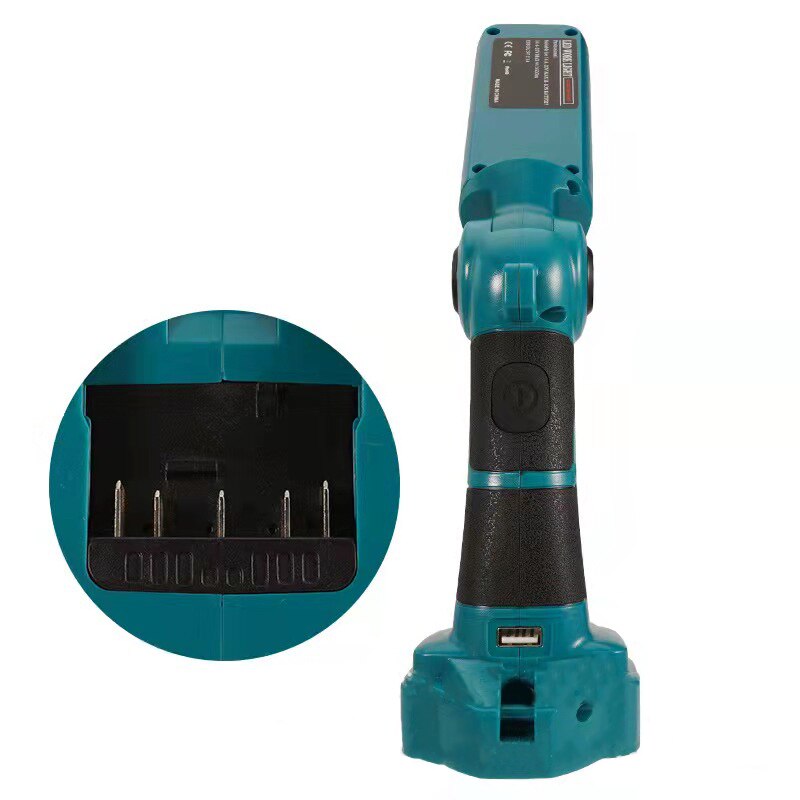 12W Portable LED Warning Light Work Light Outdoor Lighting For Makita Bosch Milwaukee Dewalt Power Tools 18V Lithium Battery: For Bosch