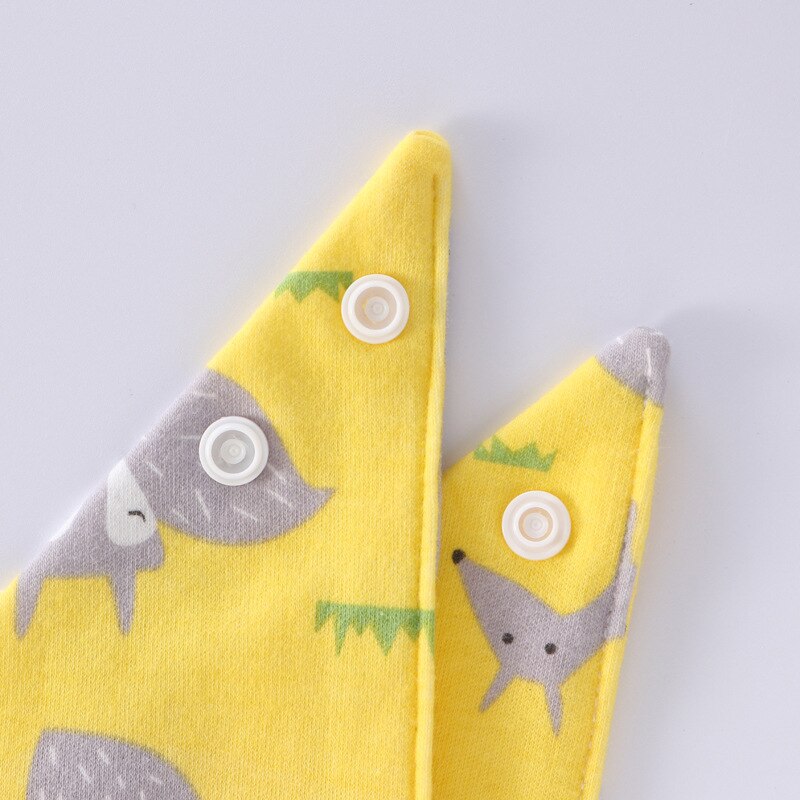 5 Stks/partij Slabbers Driehoek Dubbele Katoen Slabbetjes Cartoon Print Speeksel Handdoek Baby Jongens Meisjes Voeden Schort Katoen Bandana Slabbetjes