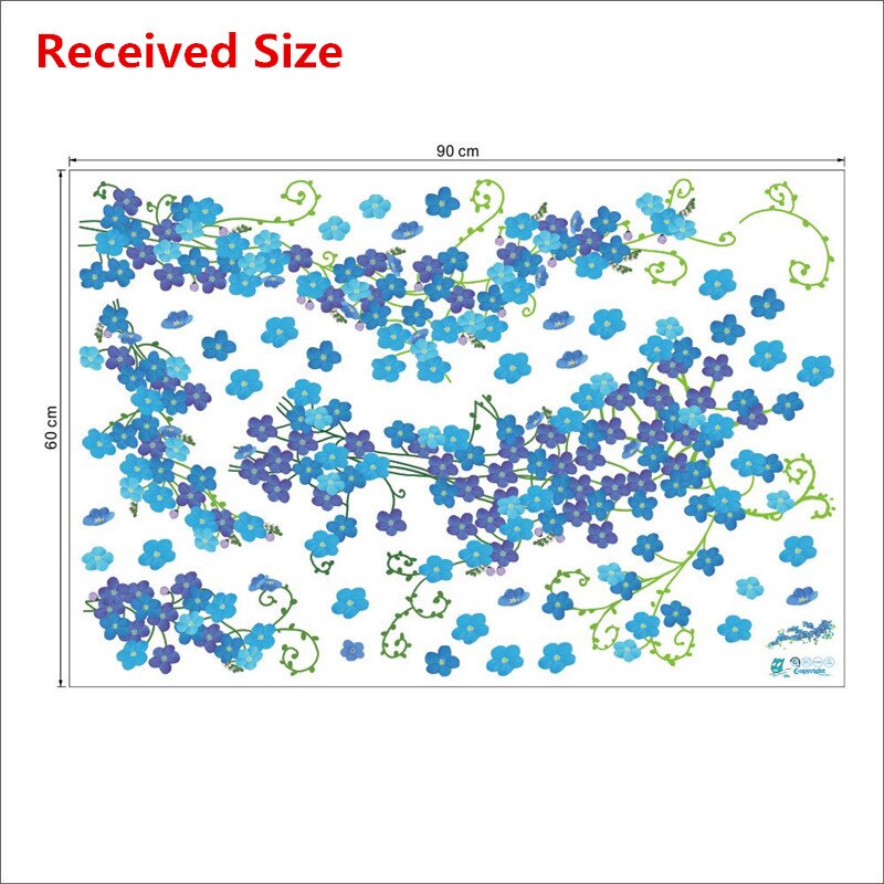 Flying Flower Floral 3d Wall Sticker Living room Bedroom TV Sofa Background Decals Home Decoration Wallpaper Mural Poster