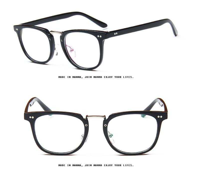Clear Lens Glasses Men's Glasses Frame Square Optical Eyewear Retro Transparent Myopia Prescription Eyeglasses Frame: 1