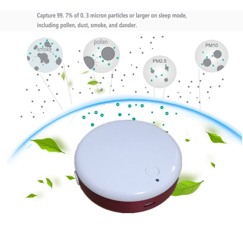 Personal Wearable Air Purifier Necklace Mini Portable Air Freshner Ionizer Negative Ion Generator for Travel