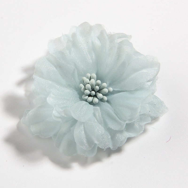 Fleurs en tissu avec allumettes pour décoration, pour Bouquet de mariage, pour bandeau, 5CM 2 ", 10 pièces