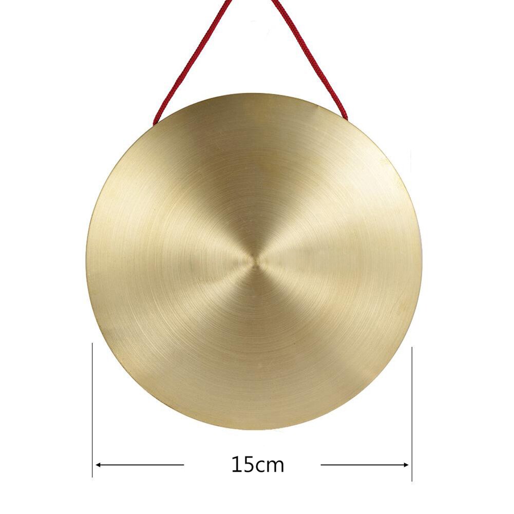 15cm Hand Gong Toy Brass Copper Chapel Opera Percussion with Round Play Hammer
