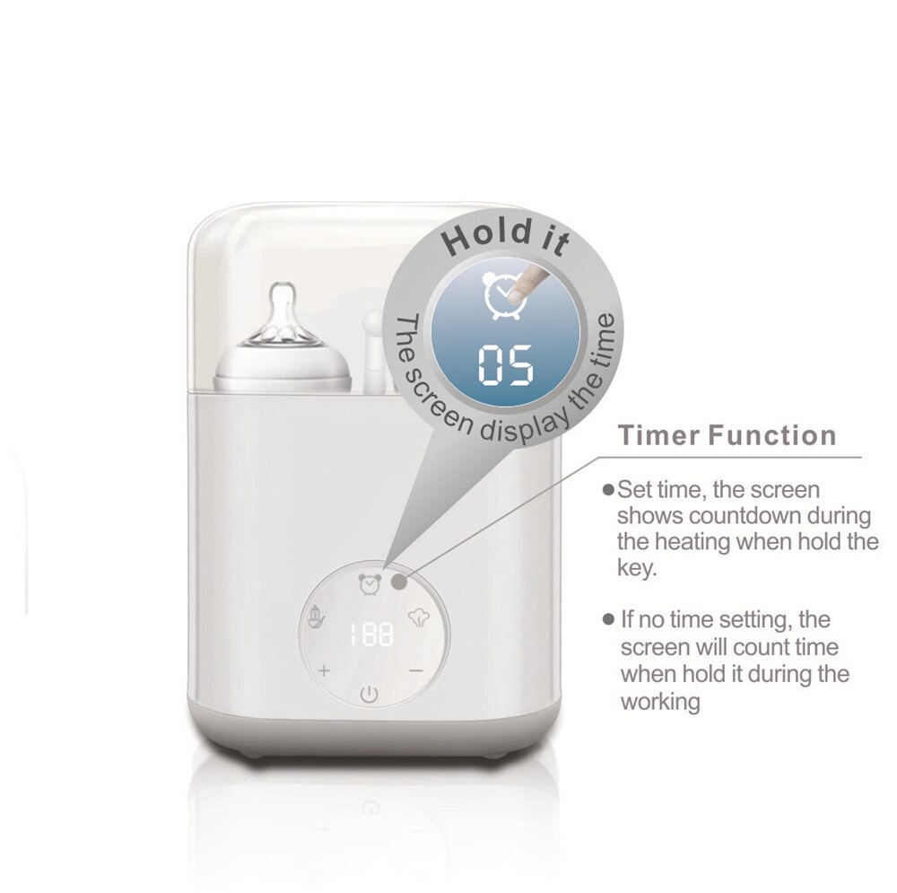 Babyflesverwarmer, huishoudelijke led-display temperatuurregeling, elektrische stoomsterilisator voor voedingsflessen