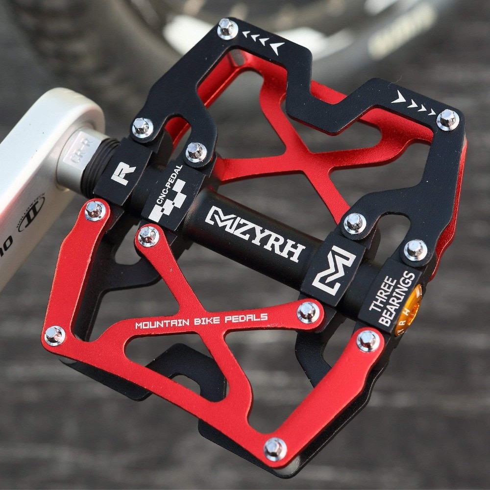Mzyrh mountain mtb cykel brede pedaler 9/16 "cykling forseglet 3 lejepedaler cnc bearbejdet smurt forseglet bærende platform pedaler