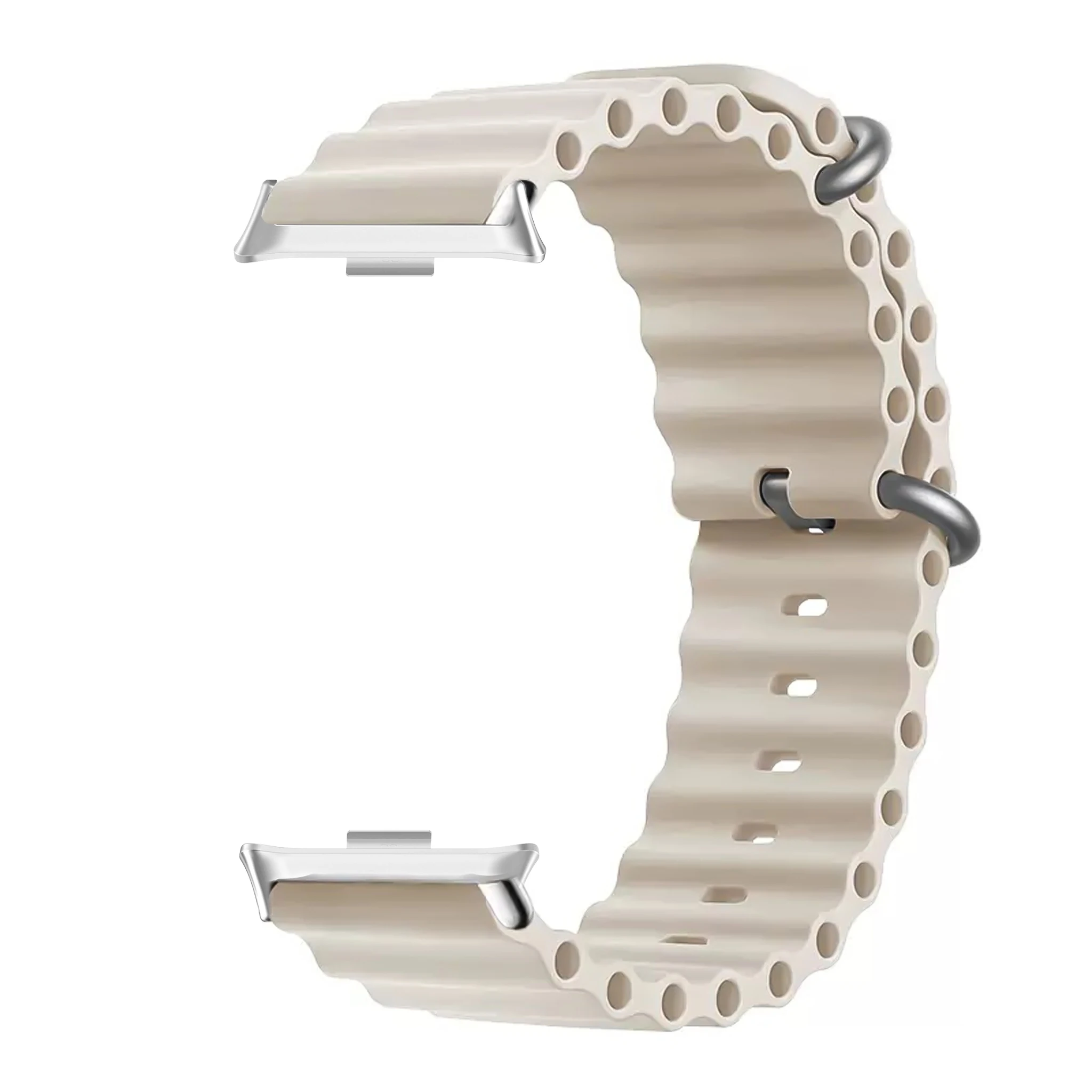 Ocean silikonrem til redmi watch 4 armbånd klokkerem armbånd til xiaomi band 8 pro erstatningsrem tilbehør correa: Xxl / Mørk grå