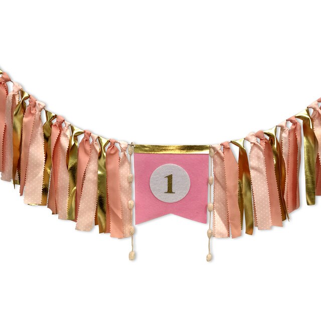 Glücklich Geburtstag Dekoration Geburtstag Mädchen Hohe Stuhl Ein Banner Ersten Geburtstag 1 jahr Geschlecht Offenbaren Party Baby Dusche Dekorationen: hoch Sessel Banner C