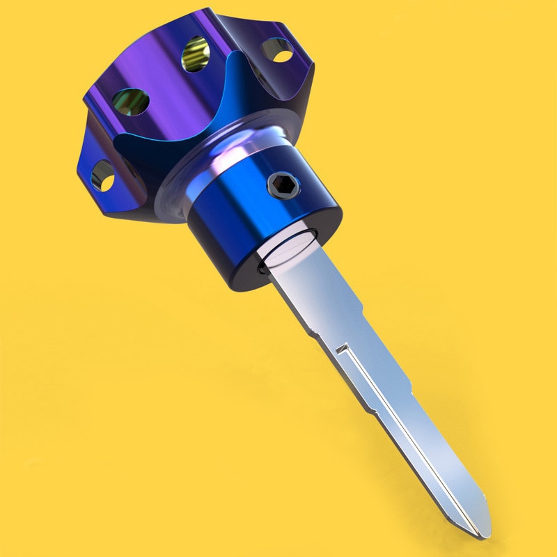 Key Cover Universal Motorcycle Modified Crective CNC Keychain Decorative Modification Parts Titanium Alloy Key Head Covers