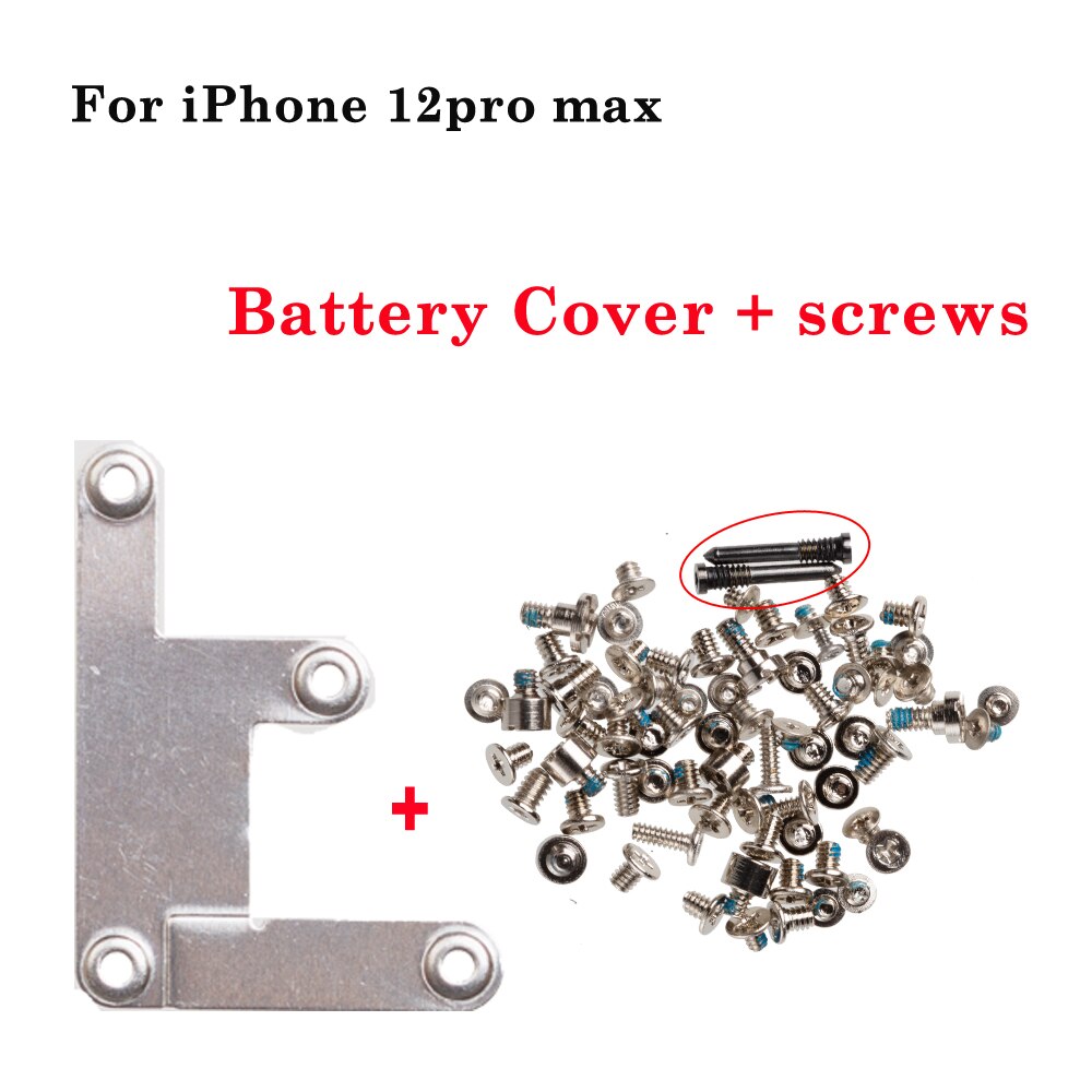 Battery FPC LCD Flex Cable Cover Full screws For iphone 6 6S 7 8 plus X XR XS MAX 11 12 Pro Max inner Metal Bracket Clip Holder: 12promax battery