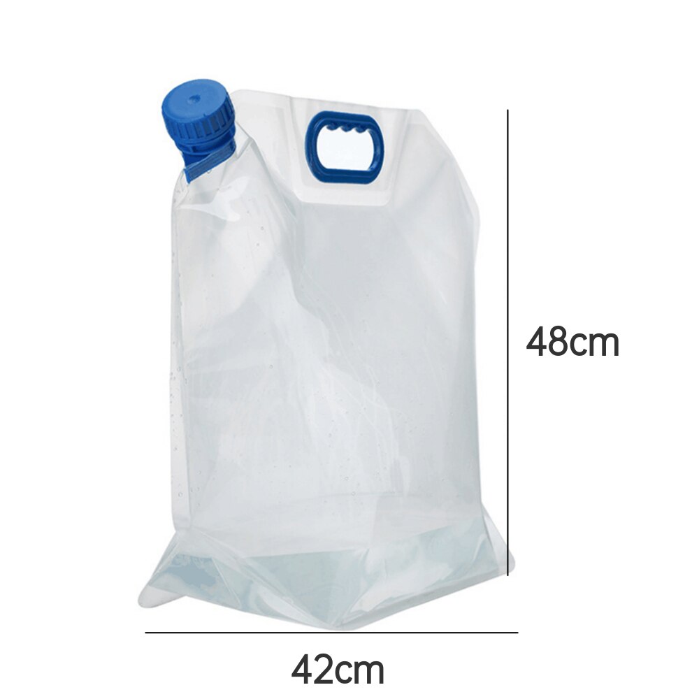 5L/10L Draagbare Outdoor Opvouwbare Folding Inklapbare Water Zakken Camping Carrier Camping Waterzak Water Fles: 15L Blue no Faucet