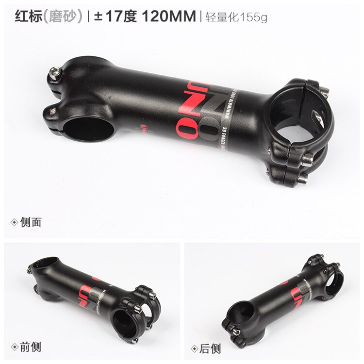 Uno mtb fiets stuurpen racefiets mountainbike stuurpen mtb 7/17 graden mat / glans 70/80/90/100/120/130mm fietsen fietsonderdelen: 17 graden 120 mat