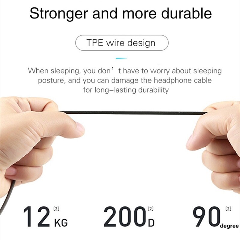 Fgclsy 3.5mm weiche silikon-in-ear-kopfhörer mit geräuschunterdrückung, kabel und mikrofon für freizeit und schlaf, kompatibel mit xiaomi und huawei