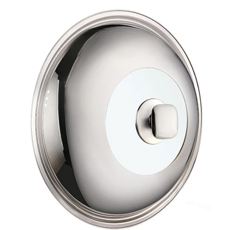 Visible Cooking Wok Pan Lid Stainless Steel Universal Pan Cover Visible Replaced Lid for Frying Wok Pot Dome Wok Cover
