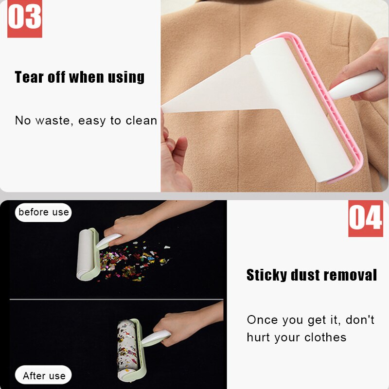 Kleding Stof Roll Borstel Kleverige Wol Roll Vervanging Van Papier Zelfklevend Papier Core Lint Steken Roller Papier Roll $