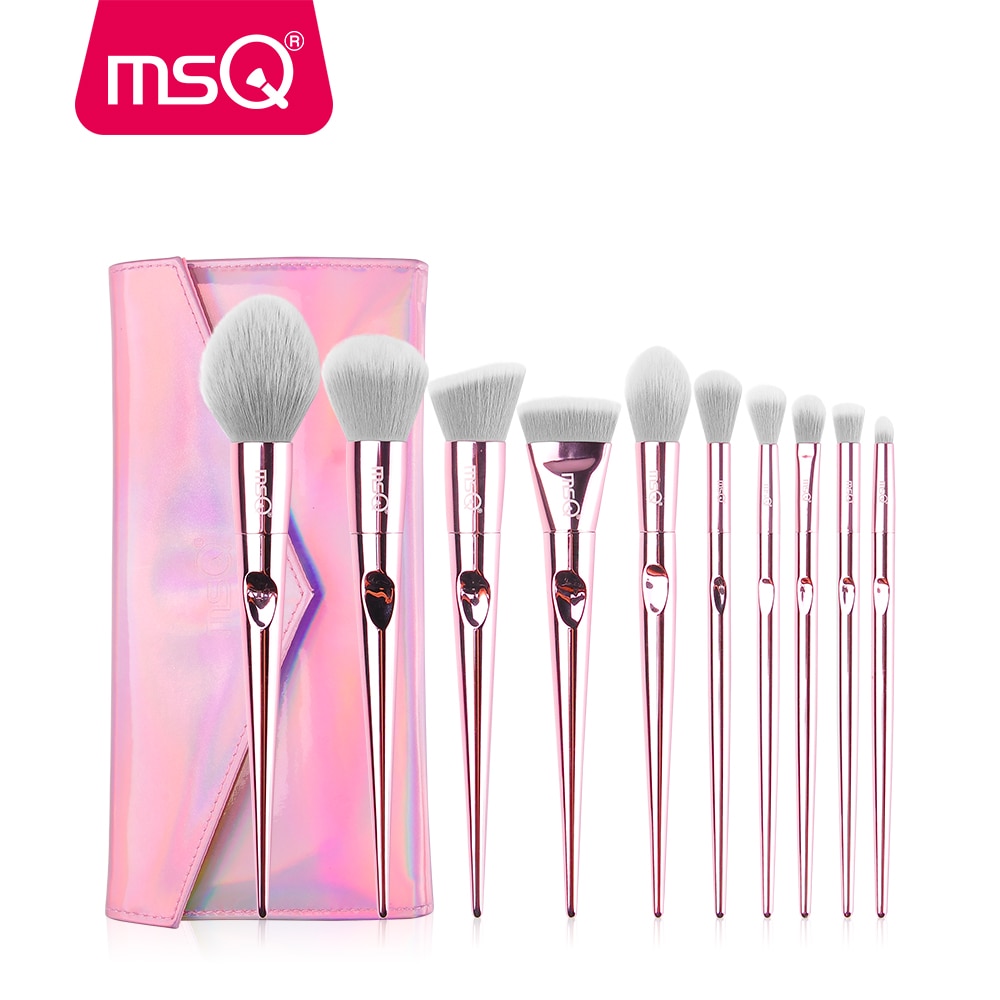 MSQ 10pcs Makeup Brushes Set Blusher Foundation Eyeshadow Make Up Brushes Kit pincel maquiagem Travel Make Up Tool