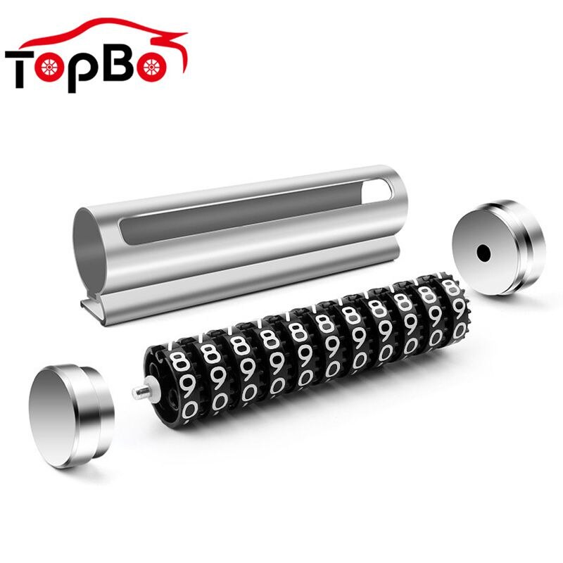 Car Styling Temporary Parking Card Rotate Phone Number Card Park Stop Plate Auto Accessories Stainless Steel Parking Card