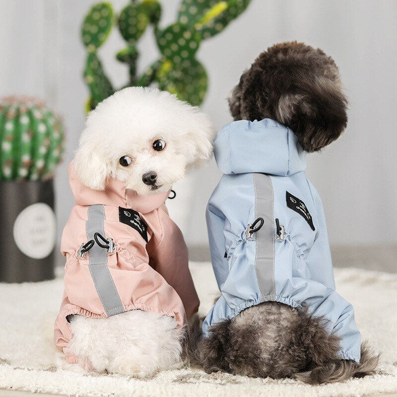 Ropa impermeable para perro mascota, reflectante, impermeable, mono, resistente al agua, abrigo de lluvia para perros pequeños y grandes