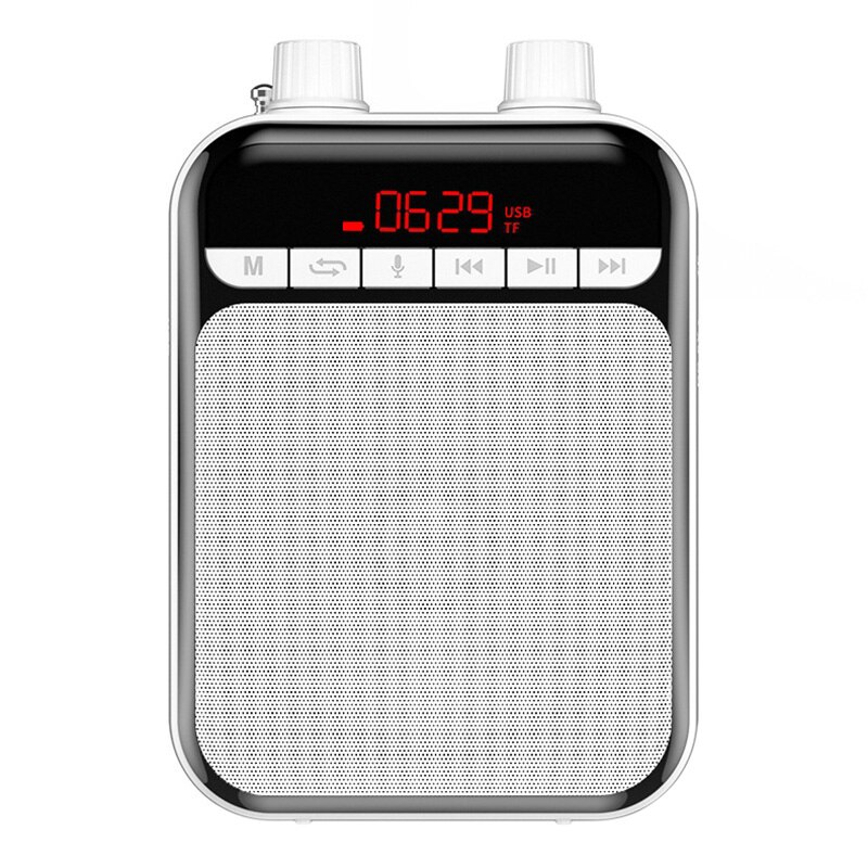 Draagbare Voice Megafoon Voor Leraren Tourguide Mini Audio Speaker Microfoon Oplaadbare Ultralight Luidspreker: black