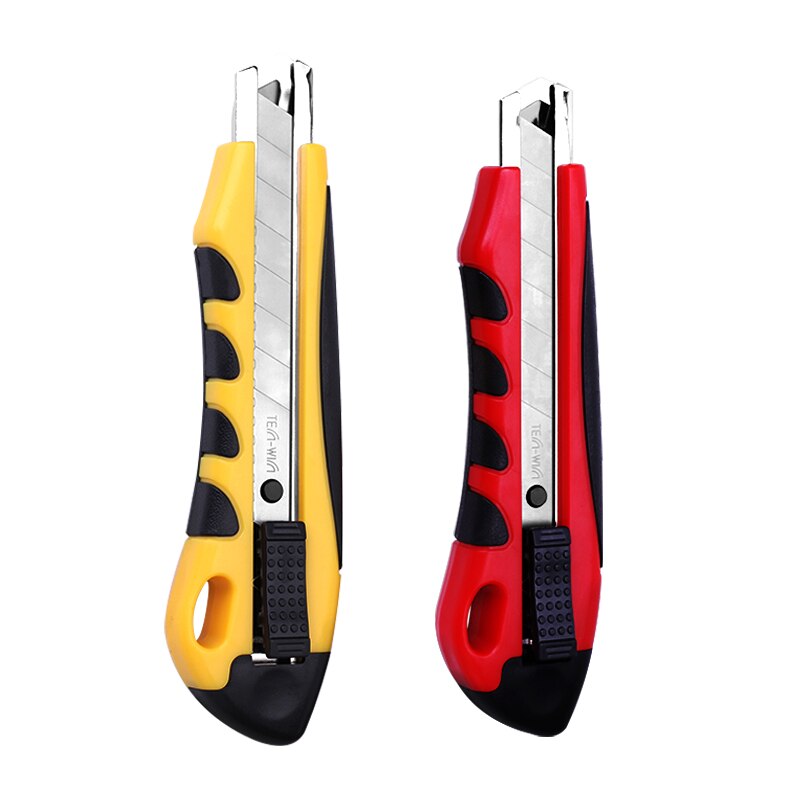 Utility Knife Large Auto-Lock Paper Cutter Blade Pencil Knife Box Cutter Tools Office Cutting Supplies: 1pc random 6109