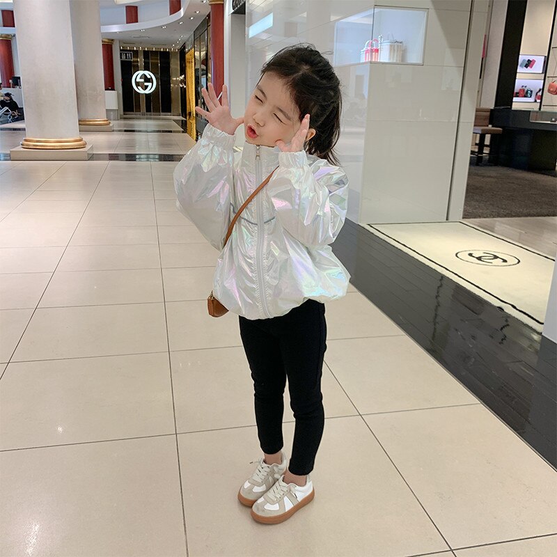 2021 nuova primavera e autunno 3-7 anni giacca sportiva luminosa traspirante da bambina giacca da bambino giacca da bambina cappotto caldo