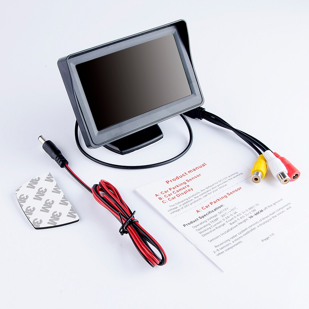 7 Zoll Auto Monitor Mit 2 Video-Eingängen – Für Rückfahrkamera & DVD-Player