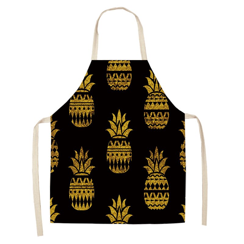 1Stck Bronzing Küche Schürze für Frau Ärmel Baumwolle Leinen Schürzen Hause Kochen Backen Lätzchen Reinigung Werkzeuge 53*65cm MG0033: I