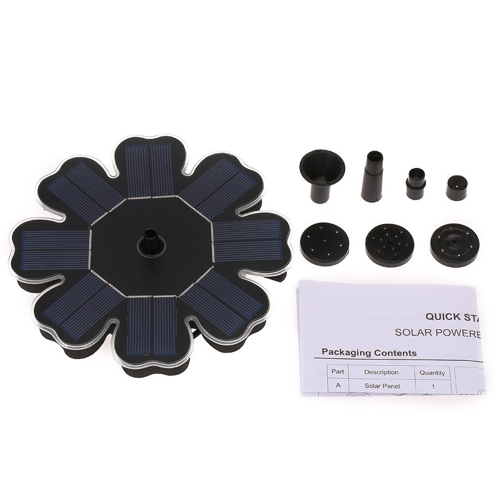 Solar Fountain 1.4W Free Standing Floating Bird Bath Water Pumps Garden Patio Pool Outdoor Solar Fountain Fountain Water Pump H5: B