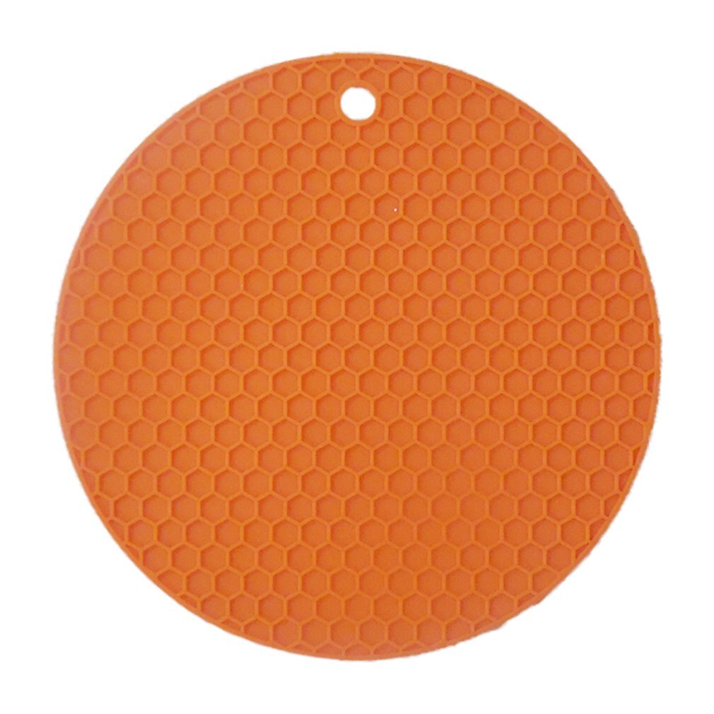 Multi-use Round Silicone Non-slip Heat Resistant Mat Hang Tableware Coaster Cushion Placemat Pot Holder: B