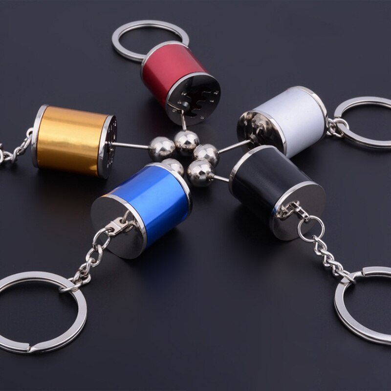 Metal Anti Stress Fob Keyring Car 6 Speed Gearbox Gear Fidget Toy Shift Racing Tuning Model Keychain Novelty Car Toys