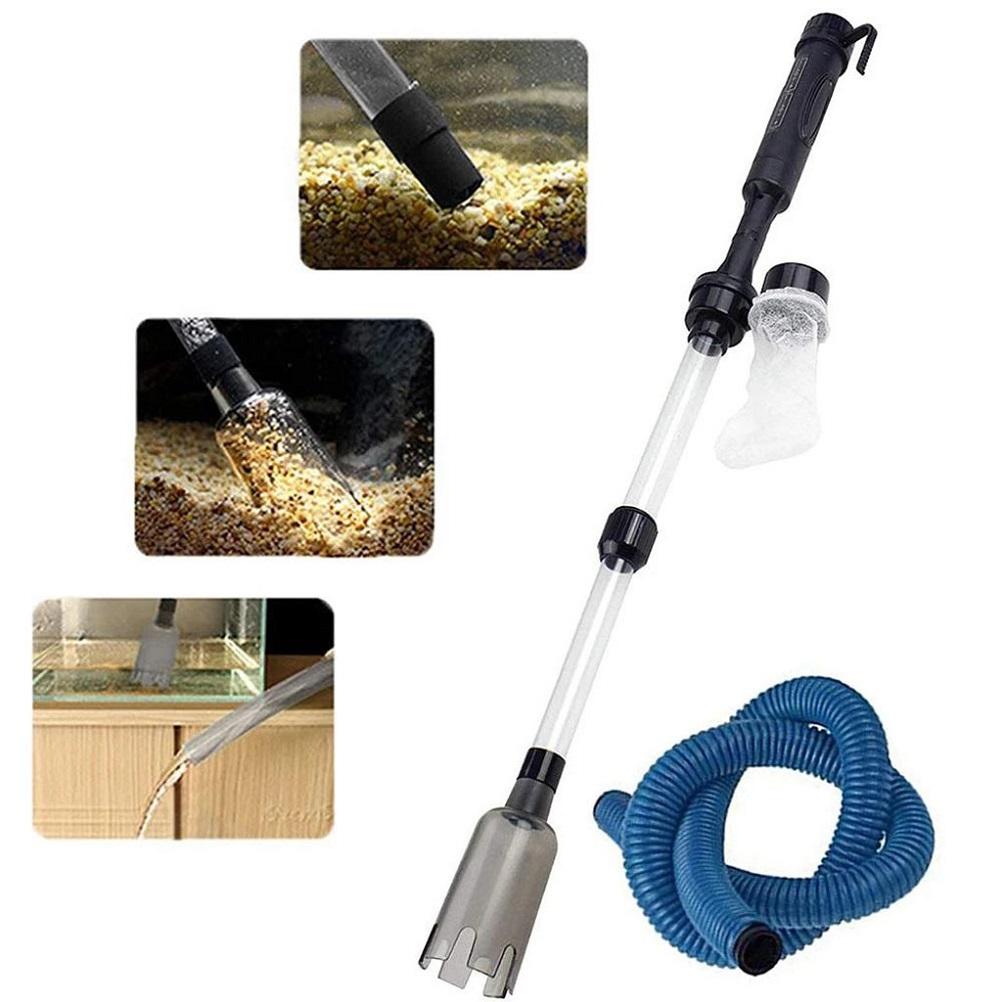 Aquarium Gravel Cleaner Water Exchanger Aquarium Siphon Cleaner Algae Remover Fish Tank Cleaning Tool