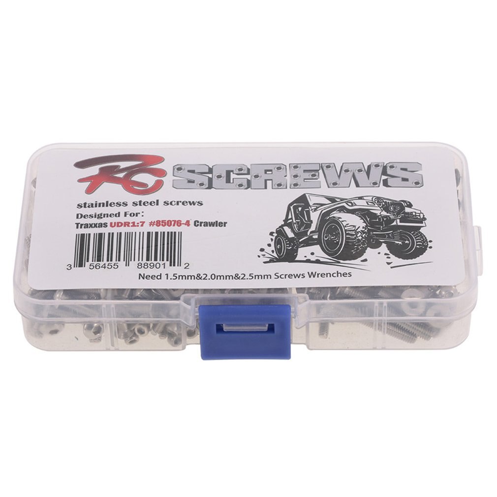 Rc Repair Tool Rvs Schroef Schroef Doos Reparatie Kit Voor Traxxas Udr 1/7 TRX-4 /1/10 Rc Auto Off-Road Crawler Rc Onderdelen