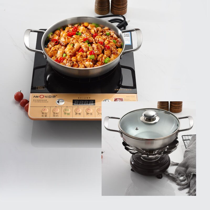 Suppegryde rustfrit stål gryde fortykningskraft gryde husholdning gryde gryde tør gryde gryde stegepande lille gryde mini nudel gryde køkken