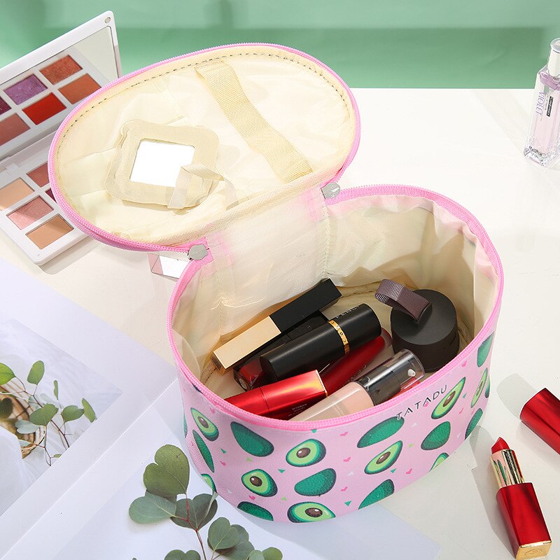 Bolso de maquillaje para mujer, bolso organizador de viaje con patrón de aguacates, bolso de mano para artículos de tocador estuche bolsas con gran capacidad para niñas