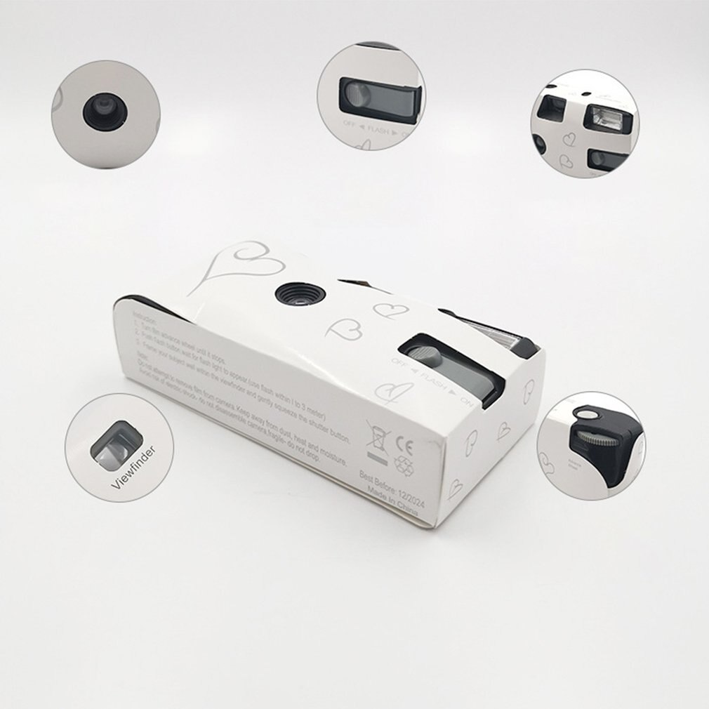 36 Photos 35mm Power Flash HD Single Use One Time Disposable Film Manual Camera Children's Party