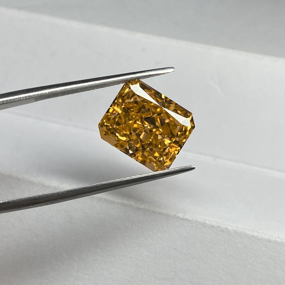 Meisidian 6A Cz Diamant 10X12Mm 12 Cts Verpletterd Radiant Cut Morganite Roze Zirconia Steen