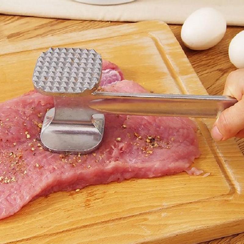 Utensilios de cocina multifunción, martillo de carne de dos lados, tensores sueltos, herramientas portátiles de carne de cerdo, aleación de aluminio, 1 pieza,