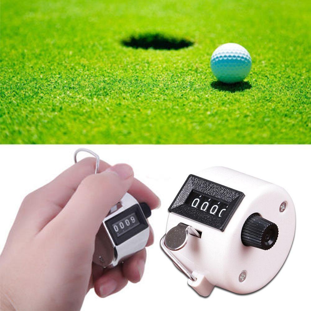 1x Hand Tally Counter metal counter 4 digit Manual counters Pressing the manual counter People Counting Clicker Golf Points: White